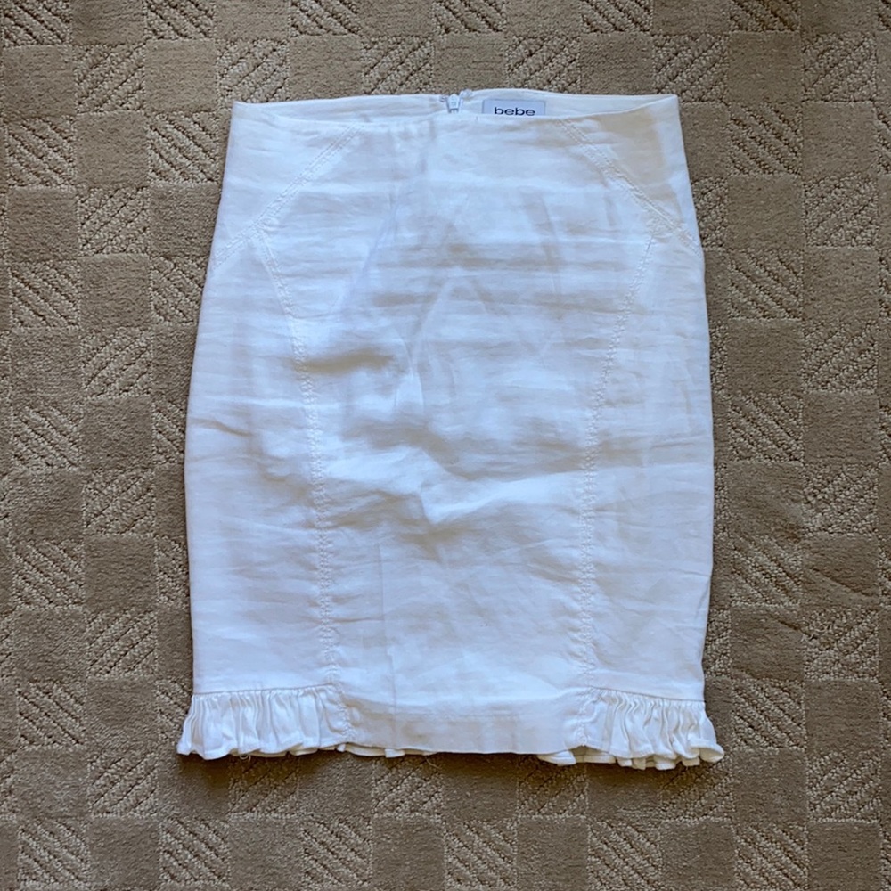 Bebe Pencil Skirt White Size 6